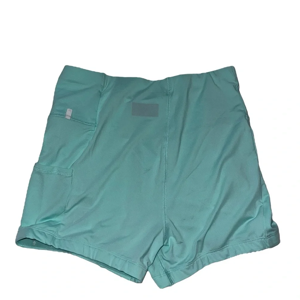 An Original Penguin By Munsingwear Womens Biker Aqua Blue Shorts Small - Picture 2 of 7